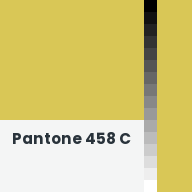 Color chip: Pantone 458 C