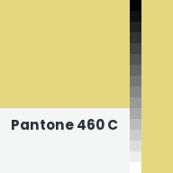 Color chip: Pantone 460 C