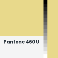 Color chip: Pantone 460 U