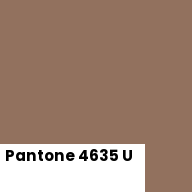 Color chip: Pantone 4635 U