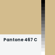 Color chip: Pantone 467 C
