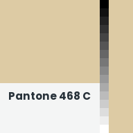 Color chip: Pantone 468 C