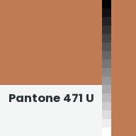 Color chip: Pantone 471 U