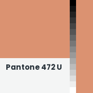 Color chip: Pantone 472 U