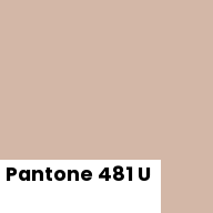 Color chip: Pantone 481 U
