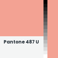 Color chip: Pantone 487 U