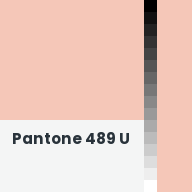 Color chip: Pantone 489 U