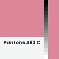 Color chip: Pantone 493 C