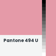Color chip: Pantone 494 U