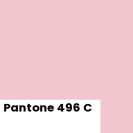 Color chip: Pantone 496 C