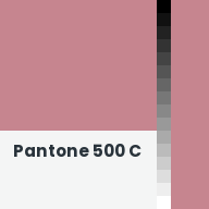 Color chip: Pantone 500 C
