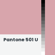 Color chip: Pantone 501 U
