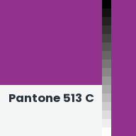 Color chip: Pantone 513 C