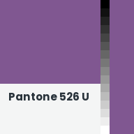 Color chip: Pantone 526 U