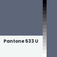 Color chip: Pantone 533 U