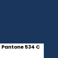 Color chip: Pantone 534 C