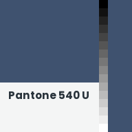 Color chip: Pantone 540 U