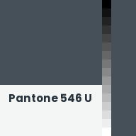 Color chip: Pantone 546 U