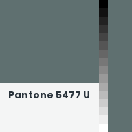 Color chip: Pantone 5477 U