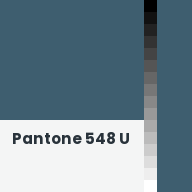 Color chip: Pantone 548 U