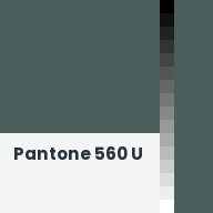 Color chip: Pantone 560 U