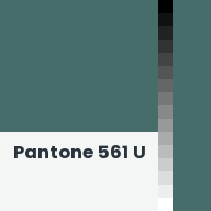 Color chip: Pantone 561 U