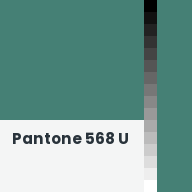 Color chip: Pantone 568 U