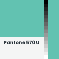 Color chip: Pantone 570 U
