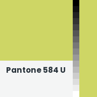 Color chip: Pantone 584 U
