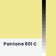 Color chip: Pantone 601 C