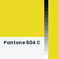 Color chip: Pantone 604 C