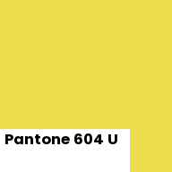 Color chip: Pantone 604 U