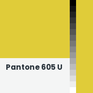 Color chip: Pantone 605 U