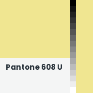 Color chip: Pantone 608 U