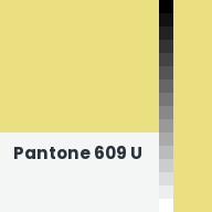 Color chip: Pantone 609 U
