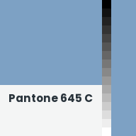 Color chip: Pantone 645 C