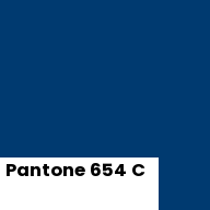 Color chip: Pantone 654 C