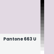 Color chip: Pantone 663 U