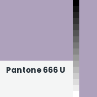 Color chip: Pantone 666 U