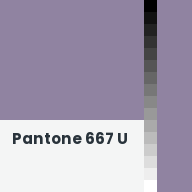 Color chip: Pantone 667 U