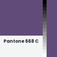 Color chip: Pantone 668 C