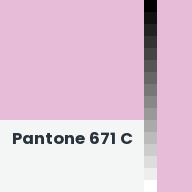 Color chip: Pantone 671 C