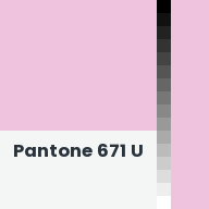 Color chip: Pantone 671 U