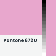 Color chip: Pantone 672 U
