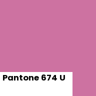 Color chip: Pantone 674 U