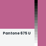 Color chip: Pantone 675 U