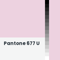 Color chip: Pantone 677 U