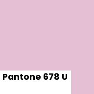 Color chip: Pantone 678 U