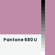 Color chip: Pantone 680 U