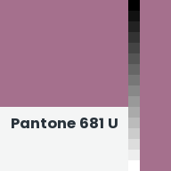 Color chip: Pantone 681 U